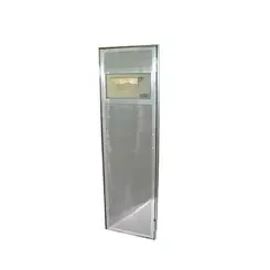 Porta Em Aço inox Sodramar Em Aço inox 0,57x 1,90 estrutura alumínio e chapa inox c/ batente