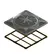 Grade de Fundo Com Tampa FSB Prata Sodramar 30x30 cm