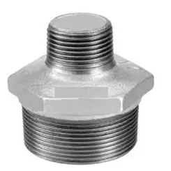 Niple Duplo de Redução Galvanizado com Rosca Bsp - 2"x1.1/4"