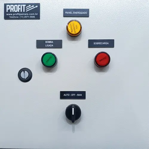 Painel para Bomba de Incêndio Profit 3 CV, 220 V Trifásico, com Partida Direta, Pressostato e Proteção de 7–10 A